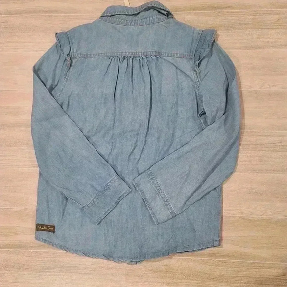 Matilda Jane Lyles Girls Drapery Chambray Shirt Size 10 NWT Denim. - Picture 10 of 13